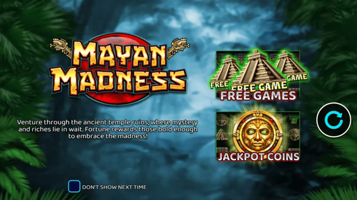 Mayan Madness - hlavní menu s mayskou tematikou